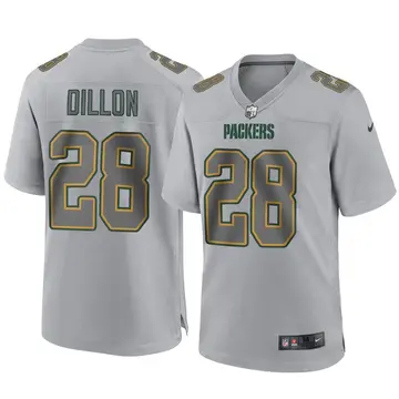 Nike AJ Dillon Men's Game Green Bay Packers Gray Atmosphere Fashion Jersey