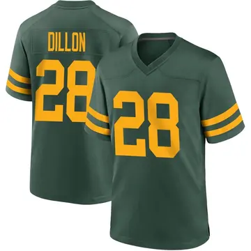 Nike AJ Dillon Youth Game Green Bay Packers Green Alternate Jersey