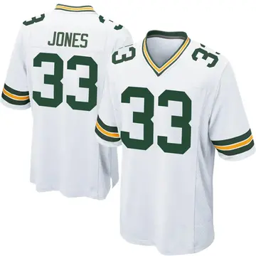 Nike Aaron Jones Men's Game Green Bay Packers White Jersey