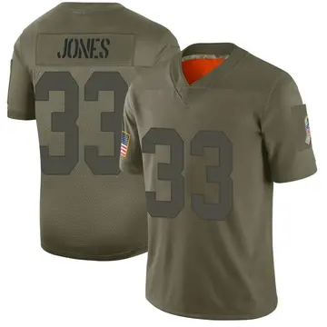 Nike Aaron Jones Men's Limited Green Bay Packers Camo 2019 Salute to Service Jersey