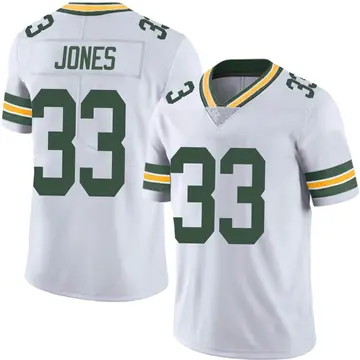 Nike Aaron Jones Men's Limited Green Bay Packers White Vapor Untouchable Jersey
