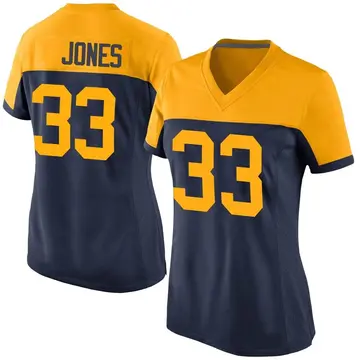 Nike Aaron Jones Women's Game Green Bay Packers Navy Alternate Jersey