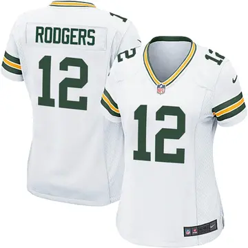 Nike Aaron Rodgers Women's Game Green Bay Packers White Jersey