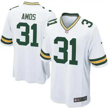 Nike Adrian Amos Men's Game Green Bay Packers White Jersey