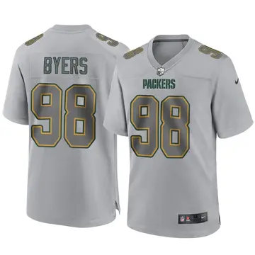 Nike Akial Byers Men's Game Green Bay Packers Gray Atmosphere Fashion Jersey
