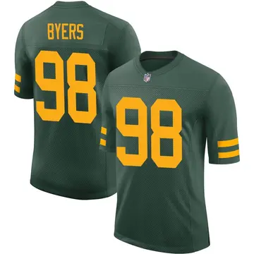 Nike Akial Byers Men's Limited Green Bay Packers Green Alternate Vapor Jersey