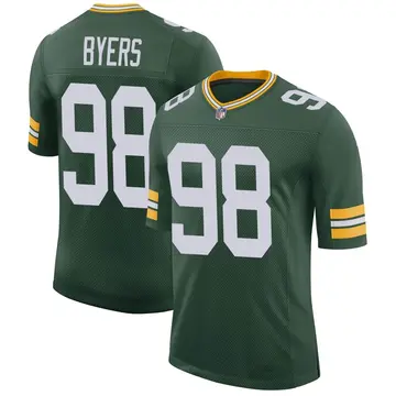 Nike Akial Byers Men's Limited Green Bay Packers Green Classic Jersey