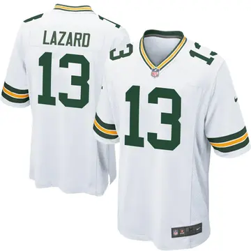 Nike Allen Lazard Youth Game Green Bay Packers White Jersey
