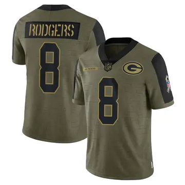Nike Amari Rodgers Men's Limited Green Bay Packers Olive 2021 Salute To Service Jersey