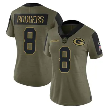 Nike Amari Rodgers Women's Limited Green Bay Packers Olive 2021 Salute To Service Jersey