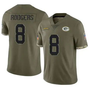 Nike Amari Rodgers Youth Limited Green Bay Packers Olive 2022 Salute To Service Jersey