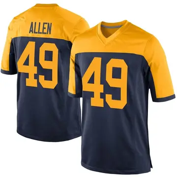 Nike Austin Allen Men's Game Green Bay Packers Navy Alternate Jersey