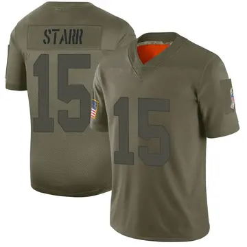 Nike Bart Starr Men's Limited Green Bay Packers Camo 2019 Salute to Service Jersey