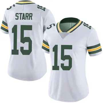 Nike Bart Starr Women's Limited Green Bay Packers White Vapor Untouchable Jersey