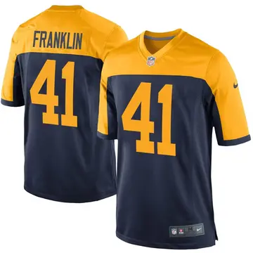 Nike Benjie Franklin Youth Game Green Bay Packers Navy Alternate Jersey