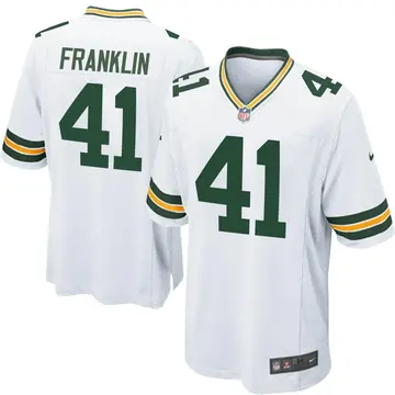 Nike Benjie Franklin Youth Game Green Bay Packers White Jersey