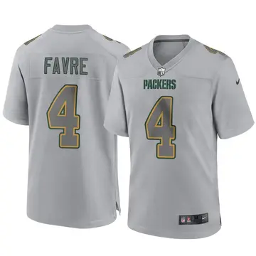 Nike Brett Favre Men's Game Green Bay Packers Gray Atmosphere Fashion Jersey