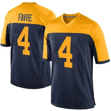 Nike Brett Favre Men's Game Green Bay Packers Navy Alternate Jersey