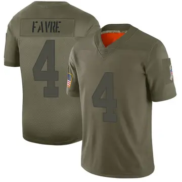 Nike Brett Favre Men's Limited Green Bay Packers Camo 2019 Salute to Service Jersey