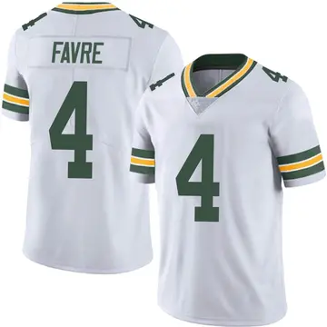 Nike Brett Favre Men's Limited Green Bay Packers White Vapor Untouchable Jersey