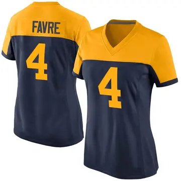 Nike Brett Favre Women's Game Green Bay Packers Navy Alternate Jersey