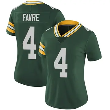 Nike Brett Favre Women's Limited Green Bay Packers Green Team Color Vapor Untouchable Jersey