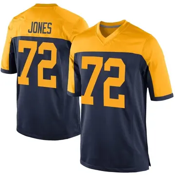 Nike Caleb Jones Men's Game Green Bay Packers Navy Alternate Jersey