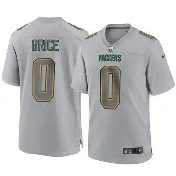 Nike Caliph Brice Men's Game Green Bay Packers Gray Atmosphere Fashion Jersey