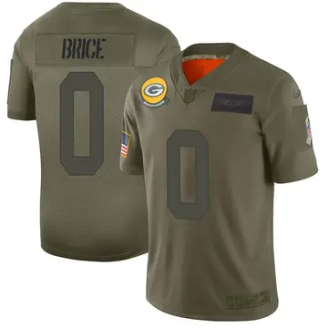 Nike Caliph Brice Men's Limited Green Bay Packers Camo 2019 Salute to Service Jersey