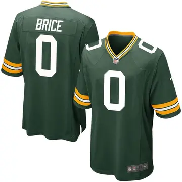 Nike Caliph Brice Youth Game Green Bay Packers Green Team Color Jersey