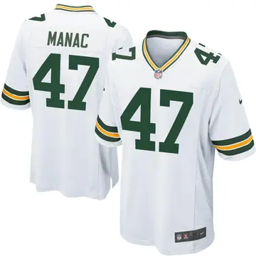Nike Chauncey Manac Youth Game Green Bay Packers White Jersey