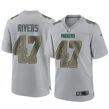 Nike Chauncey Rivers Men's Game Green Bay Packers Gray Atmosphere Fashion Jersey