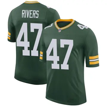 Nike Chauncey Rivers Men's Limited Green Bay Packers Green Classic Jersey