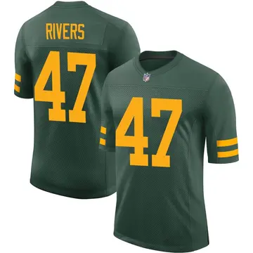Nike Chauncey Rivers Youth Limited Green Bay Packers Green Alternate Vapor Jersey