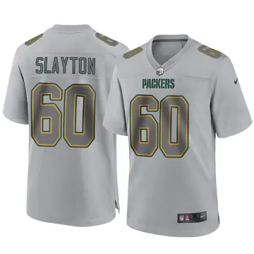 Nike Chris Slayton Men's Game Green Bay Packers Gray Atmosphere Fashion Jersey