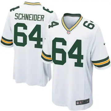 Nike Cole Schneider Men's Game Green Bay Packers White Jersey