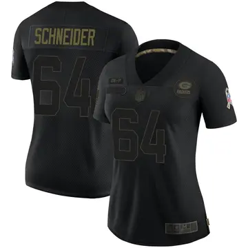 Nike Cole Schneider Women's Limited Green Bay Packers Black 2020 Salute To Service Jersey
