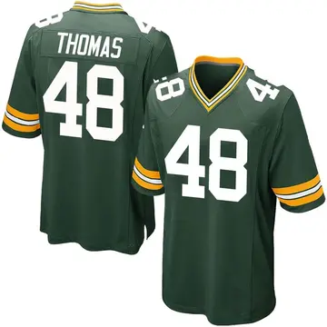 Nike DQ Thomas Men's Game Green Bay Packers Green Team Color Jersey