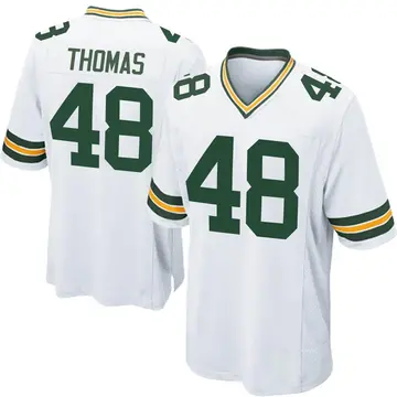 Nike DQ Thomas Youth Game Green Bay Packers White Jersey