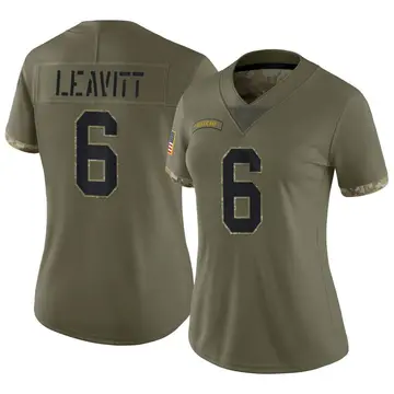 Nike Dallin Leavitt Women's Limited Green Bay Packers Olive 2022 Salute To Service Jersey