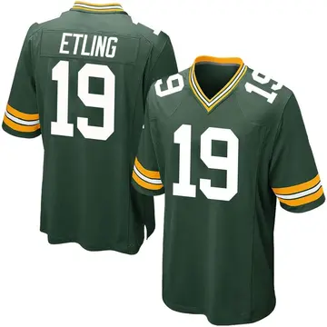 Nike Danny Etling Men's Game Green Bay Packers Green Team Color Jersey
