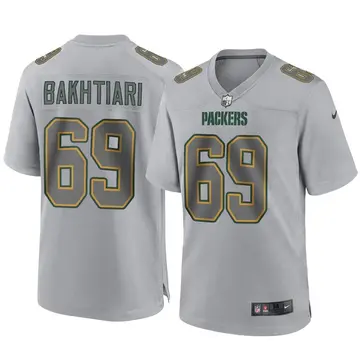 Nike David Bakhtiari Men's Game Green Bay Packers Gray Atmosphere Fashion Jersey