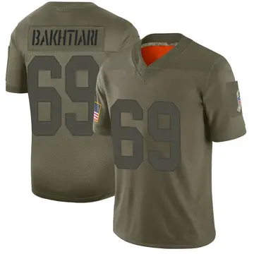Nike David Bakhtiari Men's Limited Green Bay Packers Camo 2019 Salute to Service Jersey