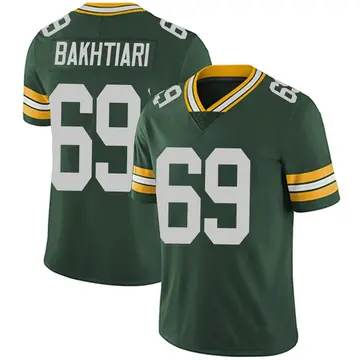 Nike David Bakhtiari Men's Limited Green Bay Packers Green Team Color Vapor Untouchable Jersey