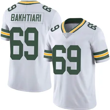 Nike David Bakhtiari Men's Limited Green Bay Packers White Vapor Untouchable Jersey
