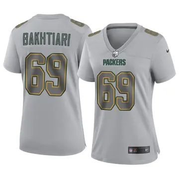 Nike David Bakhtiari Women's Game Green Bay Packers Gray Atmosphere Fashion Jersey