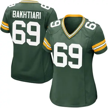Nike David Bakhtiari Women's Game Green Bay Packers Green Team Color Jersey