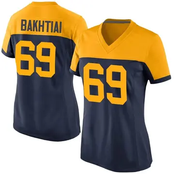 Nike David Bakhtiari Women's Game Green Bay Packers Navy Alternate Jersey