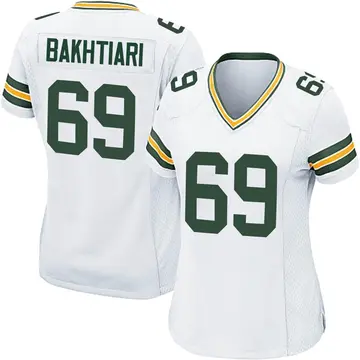 Nike David Bakhtiari Women's Game Green Bay Packers White Jersey