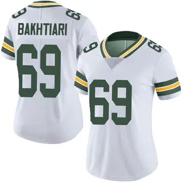 Nike David Bakhtiari Women's Limited Green Bay Packers White Vapor Untouchable Jersey